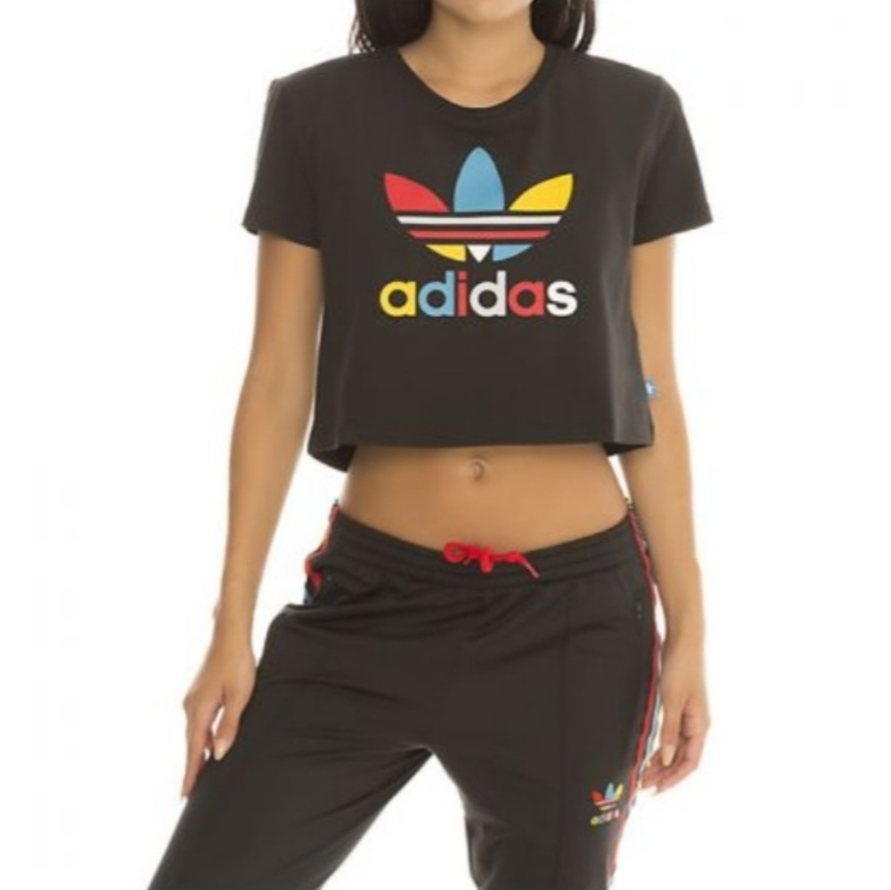 Adidas Superstar Track Pants & Crop Top Set